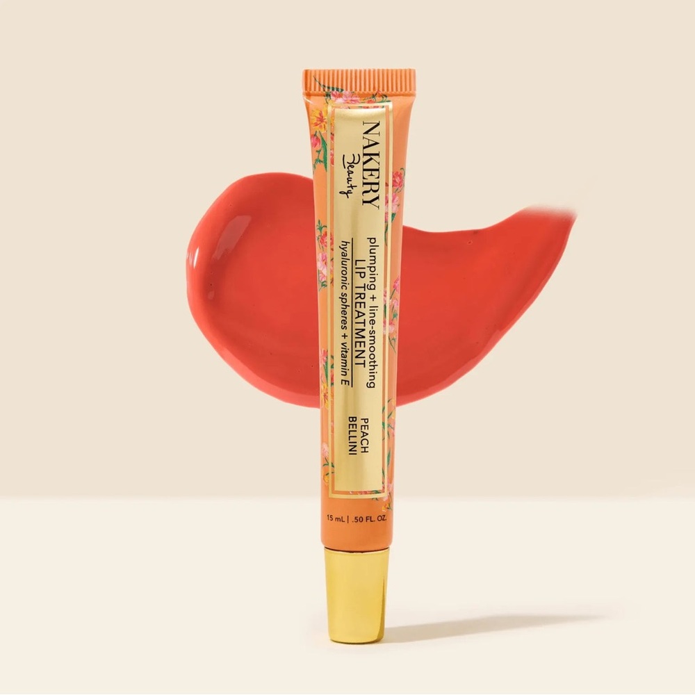 Nakery Beauty Plumping + Line-Smoothing Lip Treatment Peach Bellini NEW